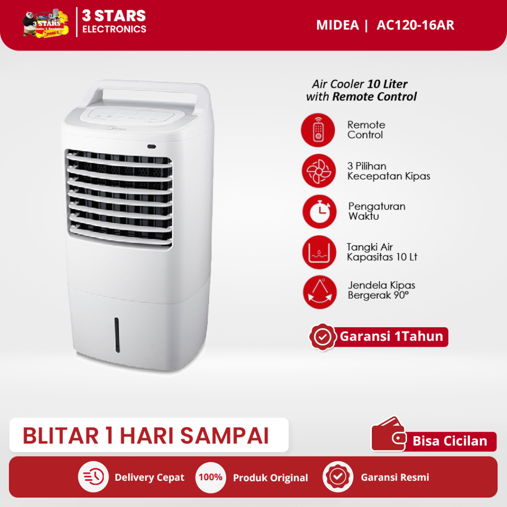 Midea AC120-16AR-A Air Cooler Portable Standing 3in1