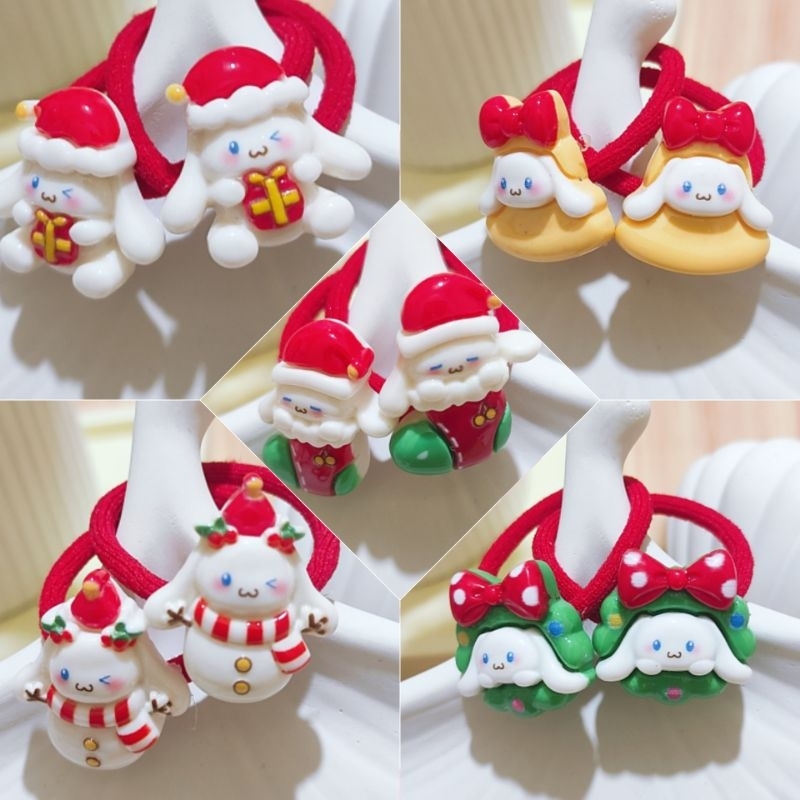 jepit rambut anak karakter sunrio natal import/karet ikat rambut anak karakter sunrio natal/jepit da