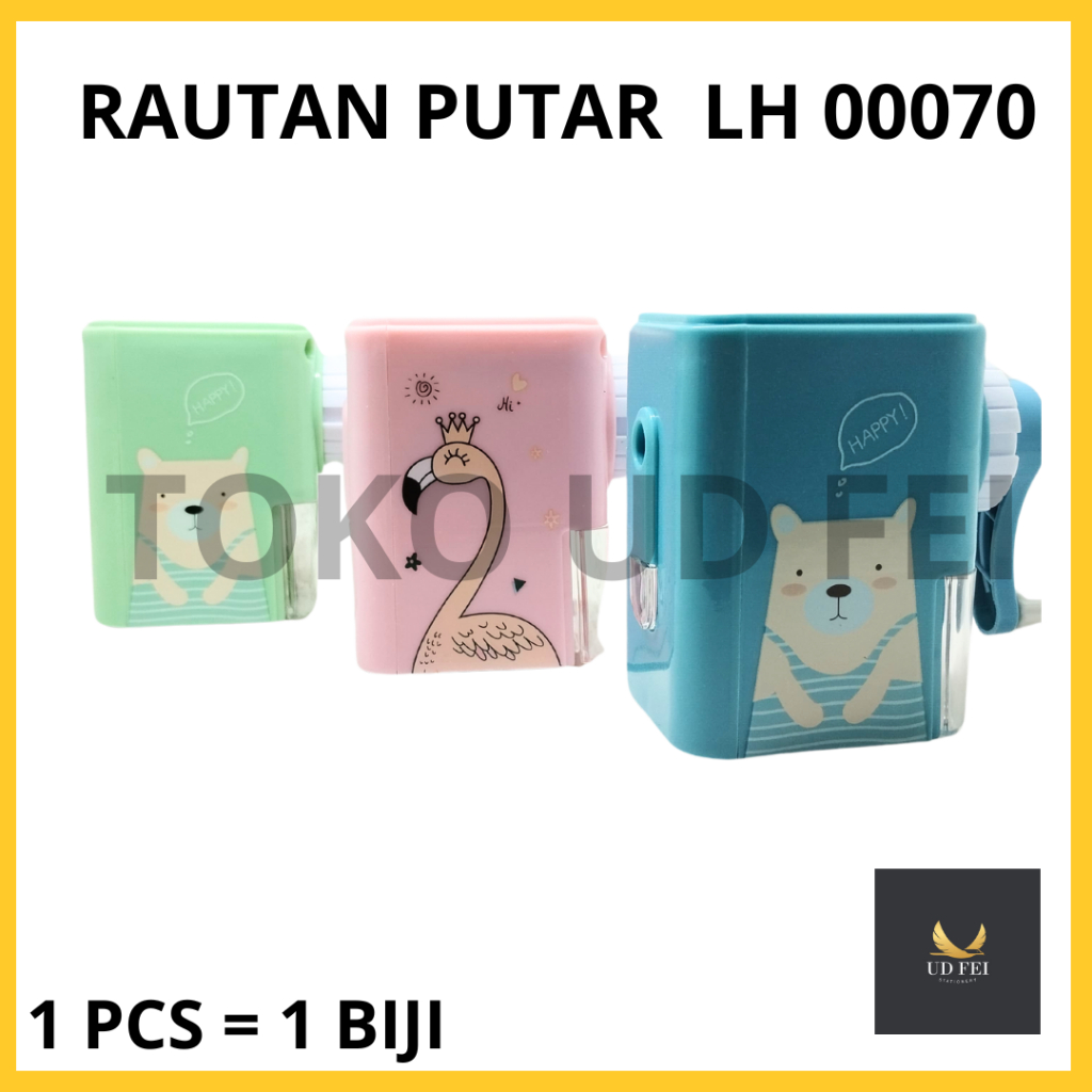 

(1 PCS = 1 BIJI) Rautan Putar LH00070/ Rautan Putar/ Rautan Meja/ Rautan Putar Motif