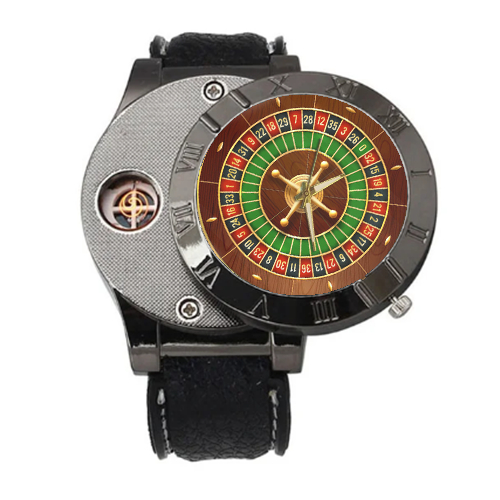 Jam Tangan CASSINO ROULETTE Korek Api Elektrik Pria Unik Dewasa Usb Charger