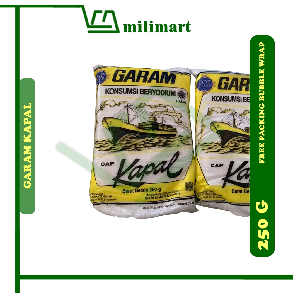 

GARAM DAPUR BERYODIOUM CAP KAPAL 250 GRAM