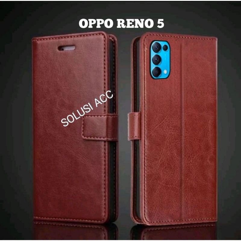 CASE HP OPPO RENO 5 CPH2159 FLIP COVER WALLET SARUNG HP CASING DOMPET OPPO RENO 5
