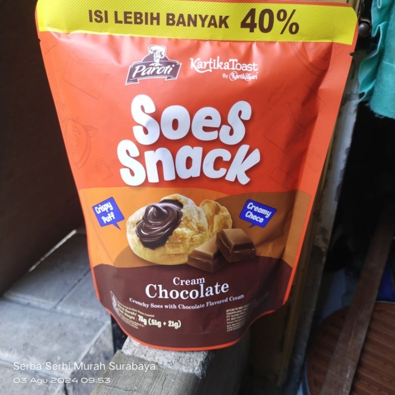 

biskuit roti soes Snack paroti 72 gram