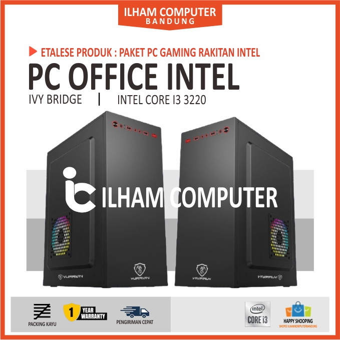 PC RAKITAN INTEL CORE I3 3220 / 3240 DDR3 8GB SSD 128GB HDD 500GB