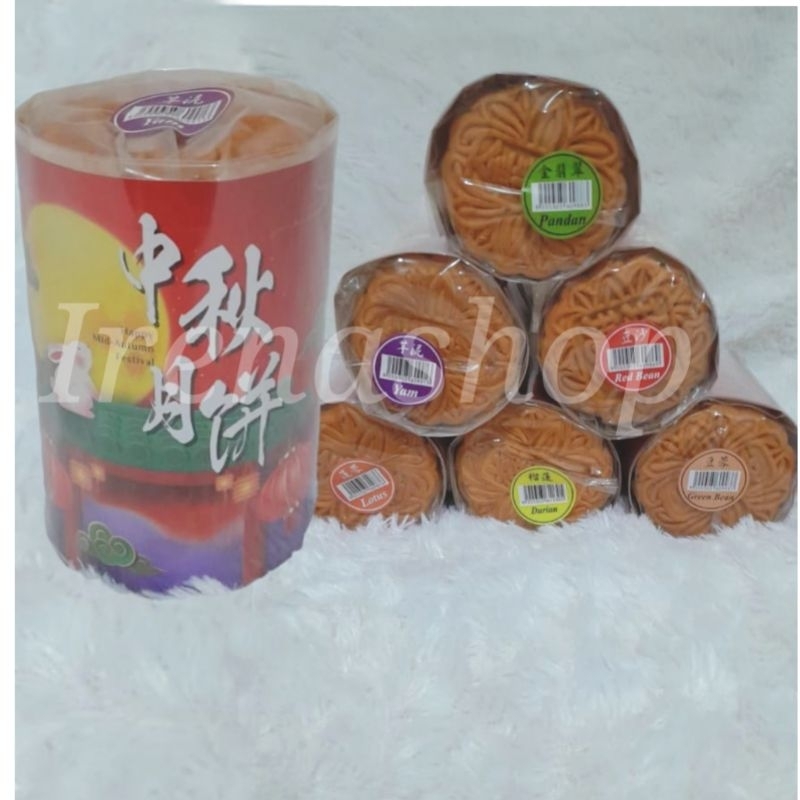 Kue Bulan Malaysia Isi 4Pcs Aneka Rasa / Moon Cake / Mooncake Durian / Tong Qiu Pia / TongQiuPia Yam
