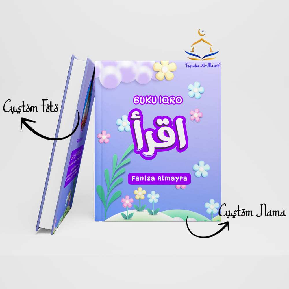 Iqro Custom Milenial Custom Nama Dan Foto Desain Full Color