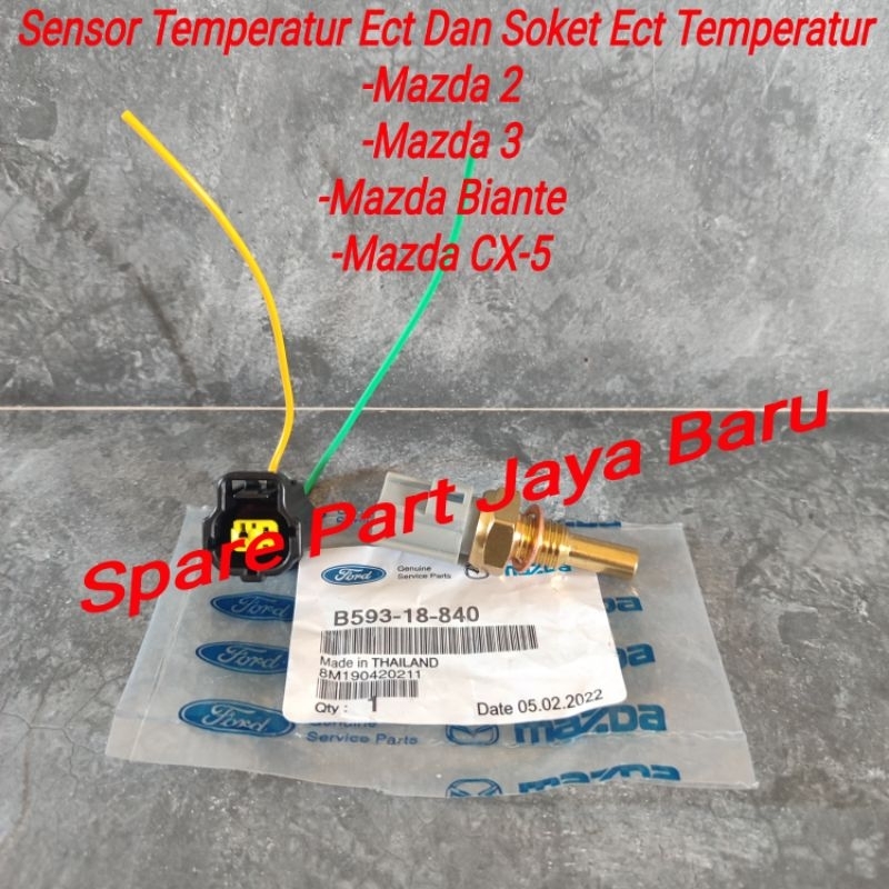 Sensor Ect Temperatur Dan Soket Ect Mazda 2 Mazda 3 1set