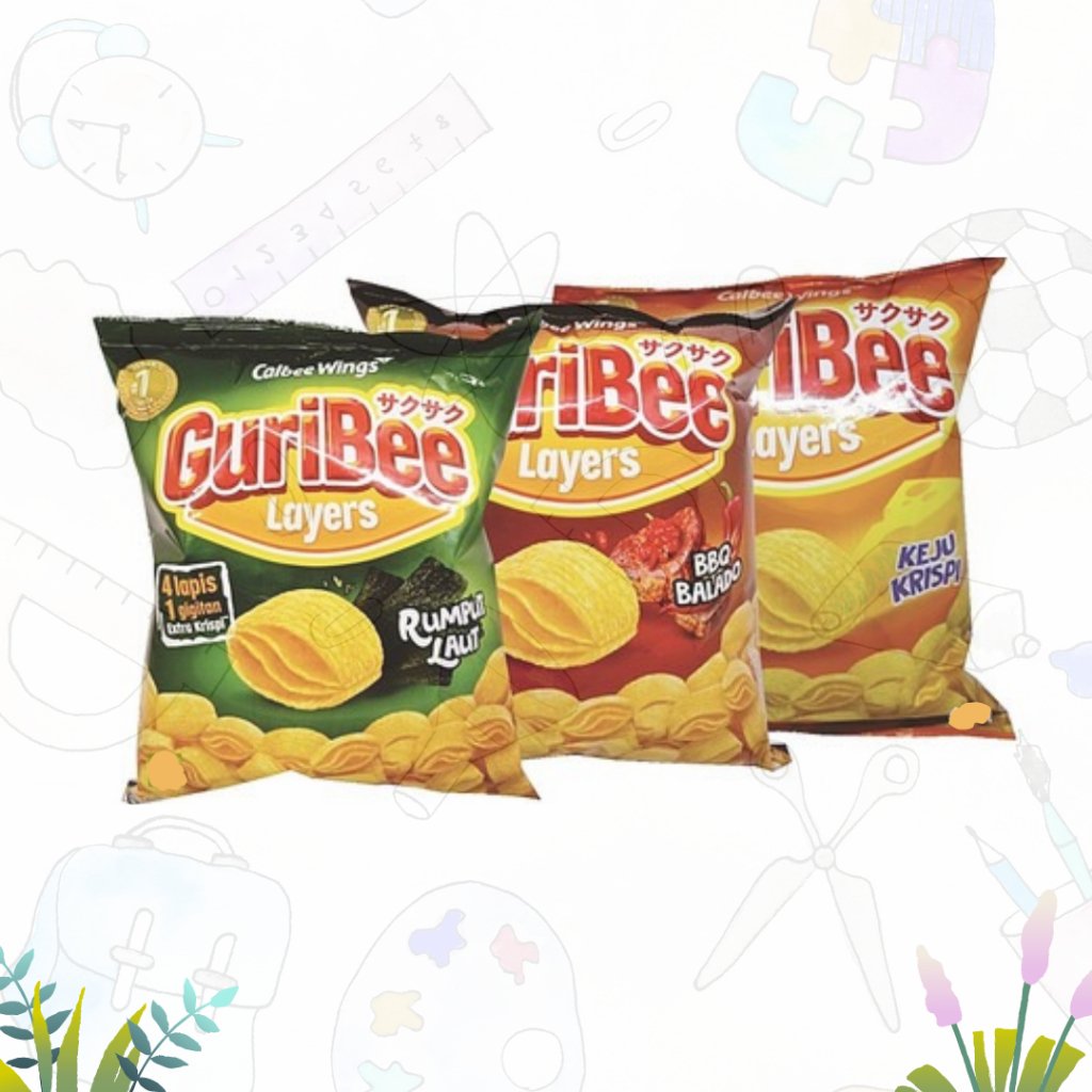 

Guribee Snack Kentang Rasa Keju l BBQ Balado l Rumput Laut 65gr (PCS)