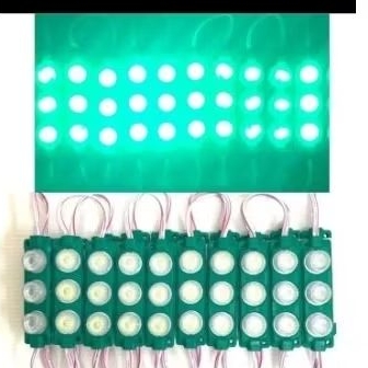 Lampu LED 3 Mata 12V maxv Warna Hijau-Polos