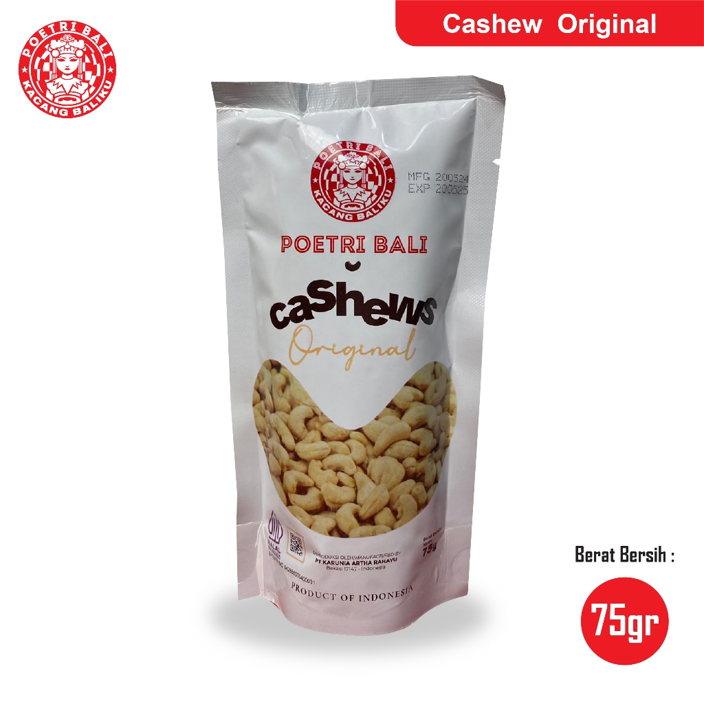 

Poetri Bali - Kacang cashew Original 75 gram | Oleh-oleh Khas Bali