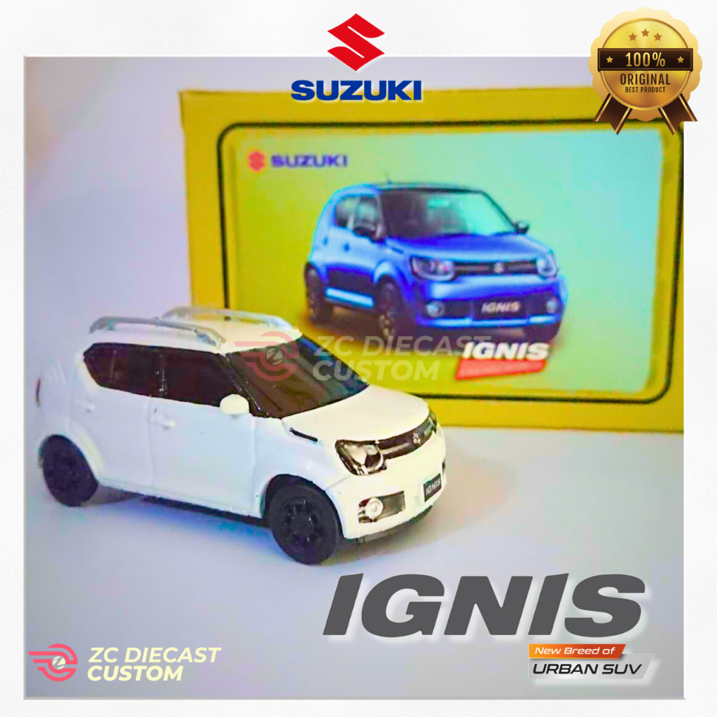 Diecast Mobil Suzuki Ignis GL AGS Skala 1:43 Miniatur IGNIS Replika IGNIS BISA CUSTOM WARNA dan PLAT