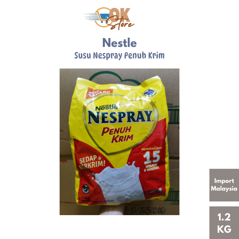 

Susu Nespray Full Krim Malaysia 1.2 KG (Expiry 31 October 2025)