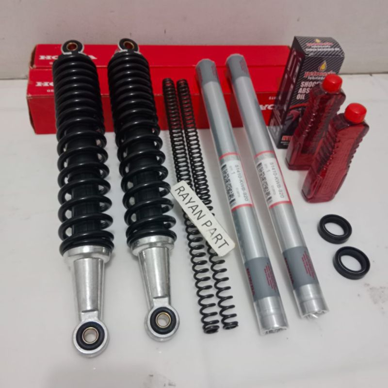 As shock depan+belakang supra X125 karbu supra x125 karbu KPH sok+per+sil+oli komplit