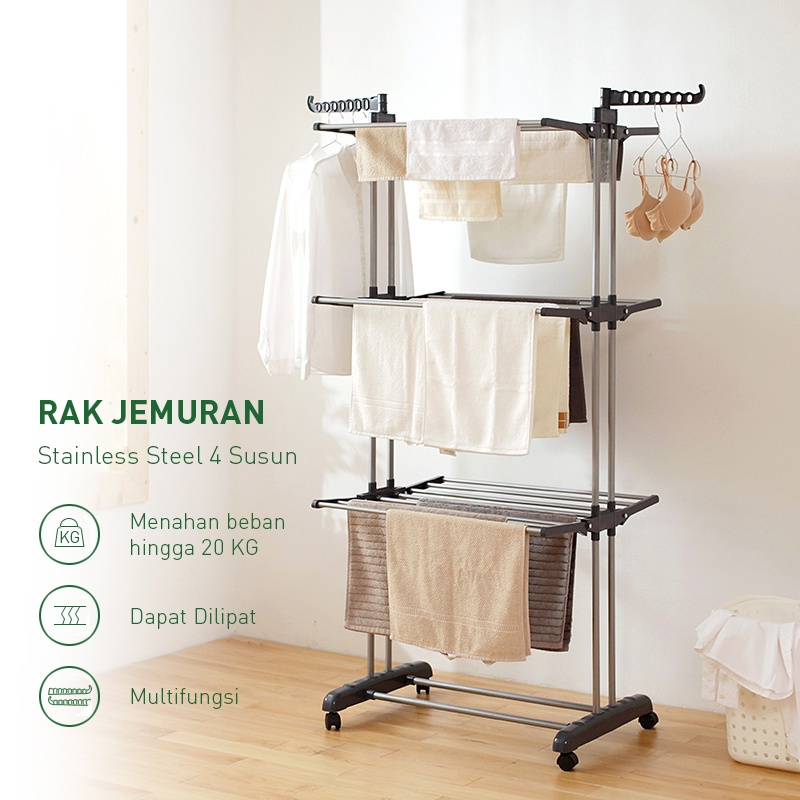 Jemuran Baju Stainless Jemuran Handuk Hanger Baju Besi