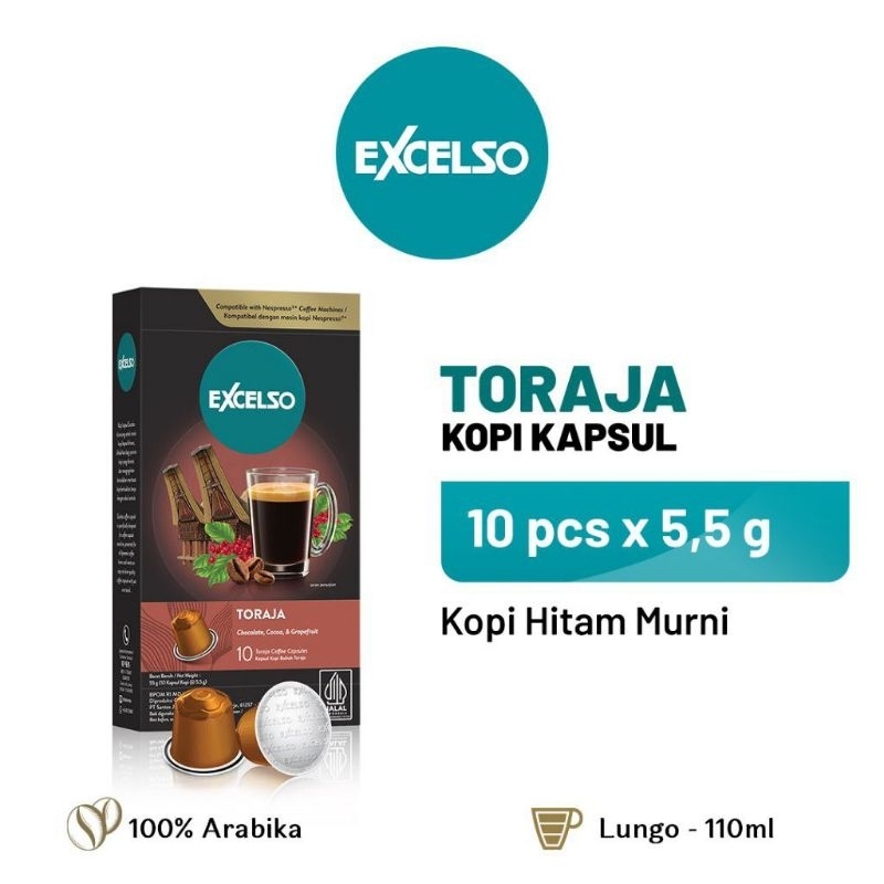 

Excelso kopi kapsul Toraja-Nespresso compatible coffee capsule