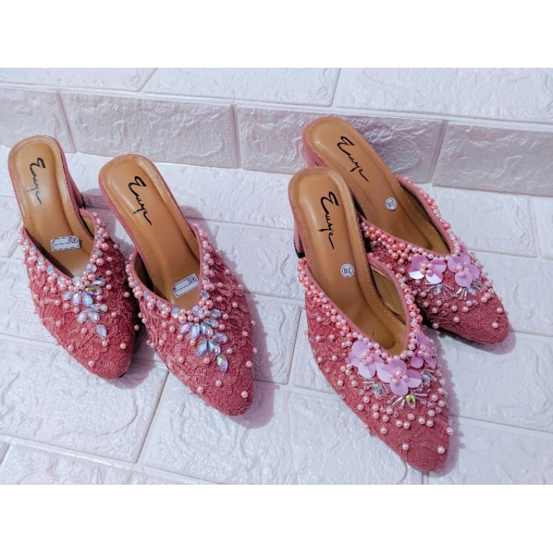 Sepatu Selop Heels Wisuda/Pesta/Wedding