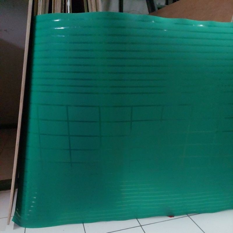 Fiber Pagar Motif Minimalis Kombinasi Hijau Per Meter
