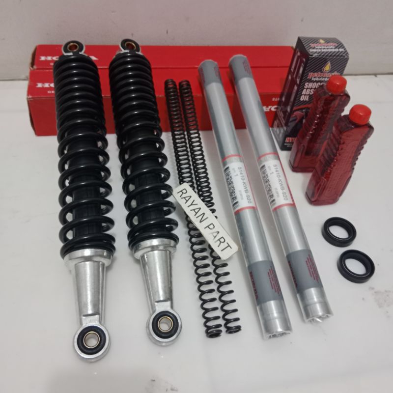 As shock depan+belakang KPH Supra X125 karbu Supra X125 karbu sok+per+sil+oli komplit