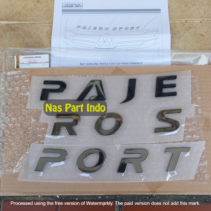 Emblem Pajero Sport Engine Hood Cap Mesin Mitsubishi NEW Pajero tahun 2021