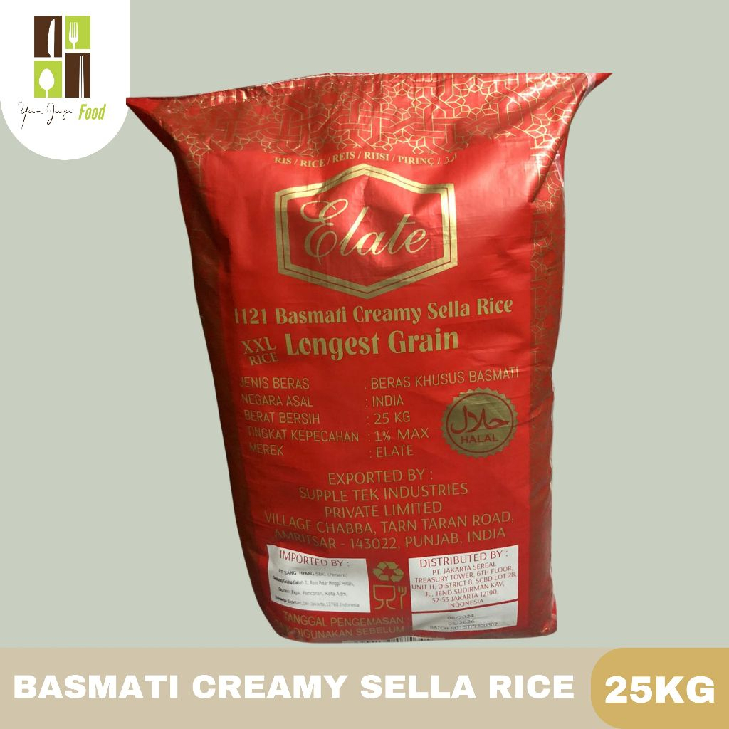 

Basmati Creamy Sella Rice Longest Grain / Beras Basmati Kemasan 25kg