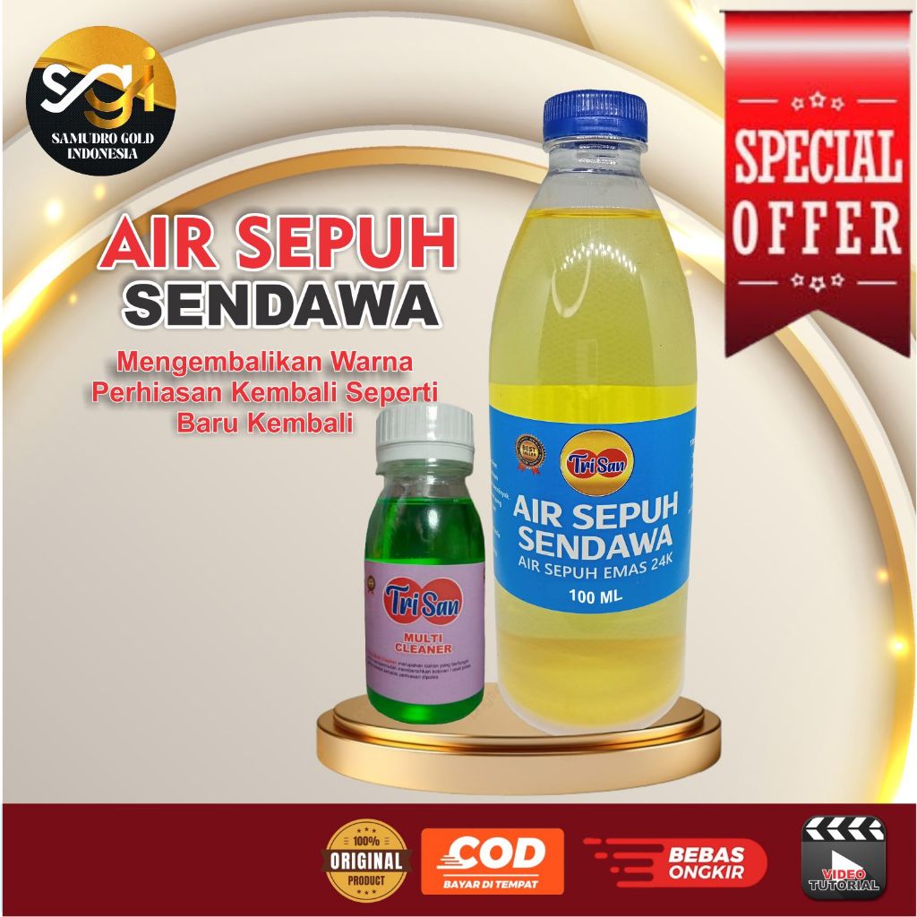 Air Sepuh Sendawa Cairan Pembersih Perhiasan Emas Perak Silver