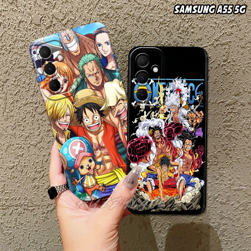 Softcase Hp SAMSUNG A55 5G - A51 A52 A52S A53 A54 5G Case Hp Terbaru 2024 Motif One Piece 01 - Fuzzy