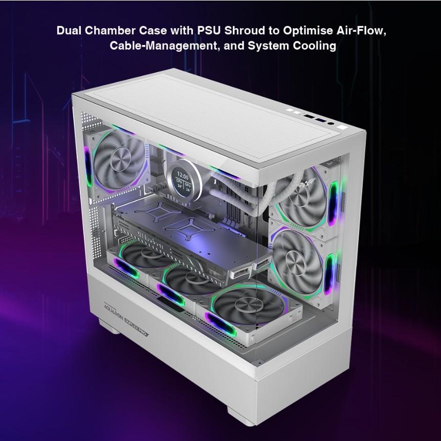 Casing PC Armaggeddon Aquaron DUPLEX M-ATX Putih