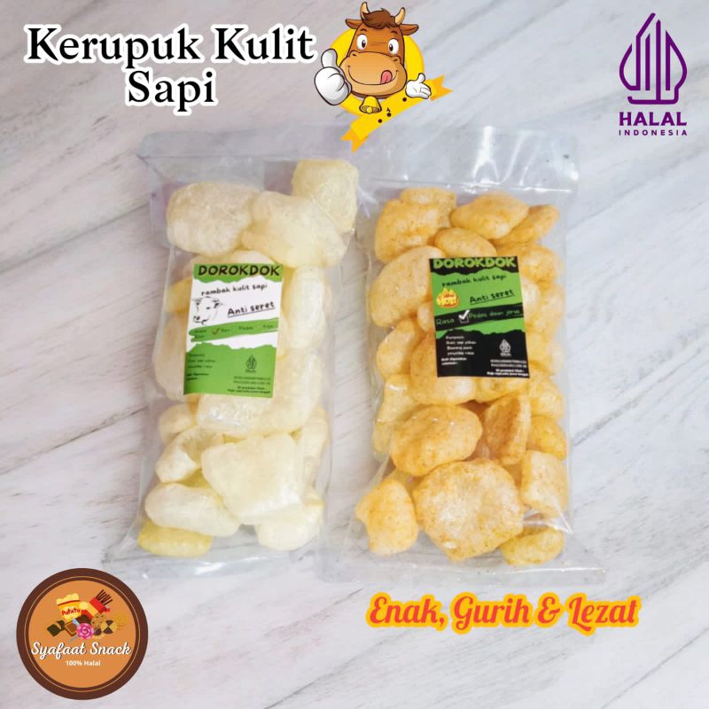 

kerupuk kulit sapi anti seret (dorokdok) 50gr