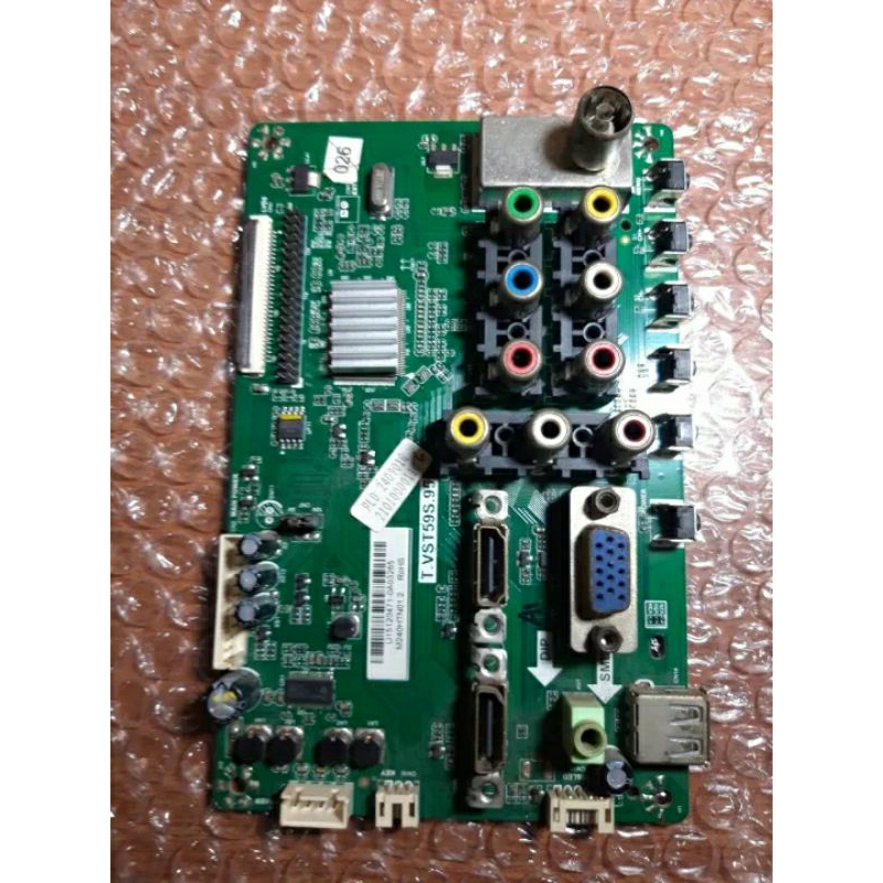 Mainboard , matheboard , mb ,mesin tv led polytron PLD24D901 , copotan dari unit layar pecah, normal