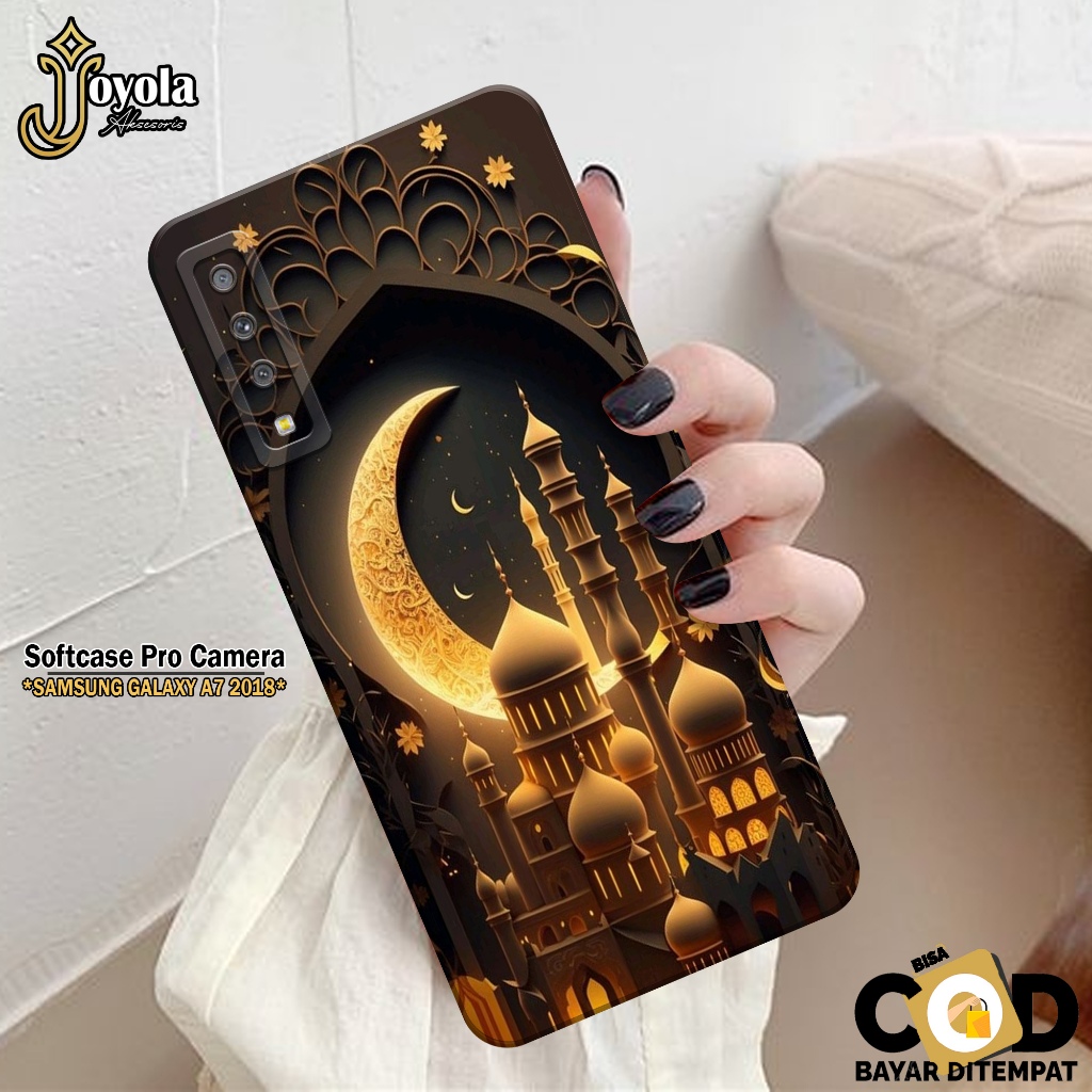 Softcase Hp Samsung Galaxy A7 2018 JOYOLA Fashion Case Masjid Case Samsung Galaxy A7 2018 Silikon Tp