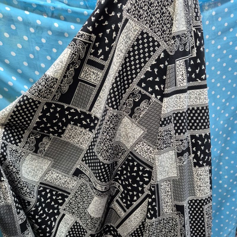 kain crepe premium - Prada crepe motif abstrak || harga tertera 0, 5m