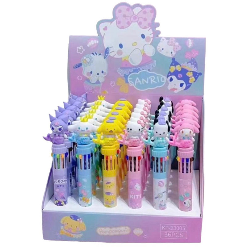 

(10 WARNA) PULPEN WARNA WARNI 23005 SANRIO MERMAID / BALL PEN / PENA KUROMI CINNAMOROLL MELODY