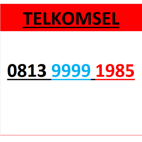 Nomor cantik telkomsel simpati 4G 5G seri tahun 1985 0B13 9999 1985 r7000
