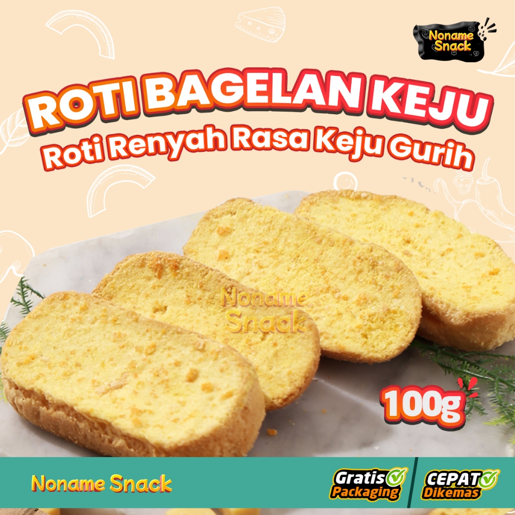 

NoName Snack - Roti Kering Bagelan Keju Cemilan Grosir Bagelen 100Gr