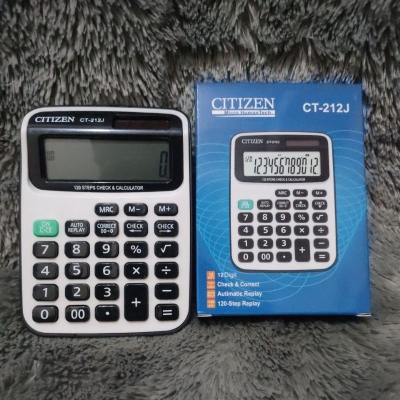 

kalkulator citizen kecil 12 digit,2power citizen ct-212j/calculator check correct citizen CT -212j 12 digit 2 power