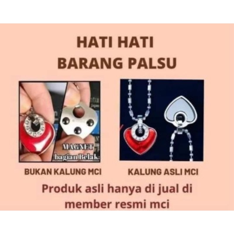 Meztie_Larisse Kalung Kesehatan MCI 100% Asli Dengan dilengkapi batu germanium dibelakang kalung (pe
