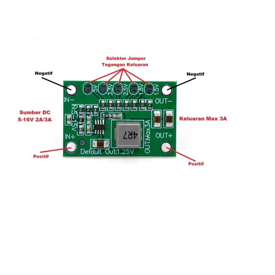 CA-1235 MP1495 3A DC-DC Buck Converter Step Down Selectable Output
