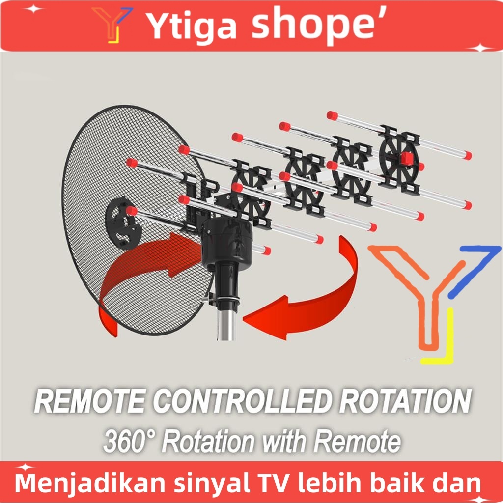 Antena TV digital Outdoor / Luar + Remote + Booster TV