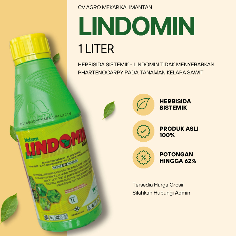 Lindomin Herbisida Efektif Lawan Gulma Sampai Akar 1 Liter