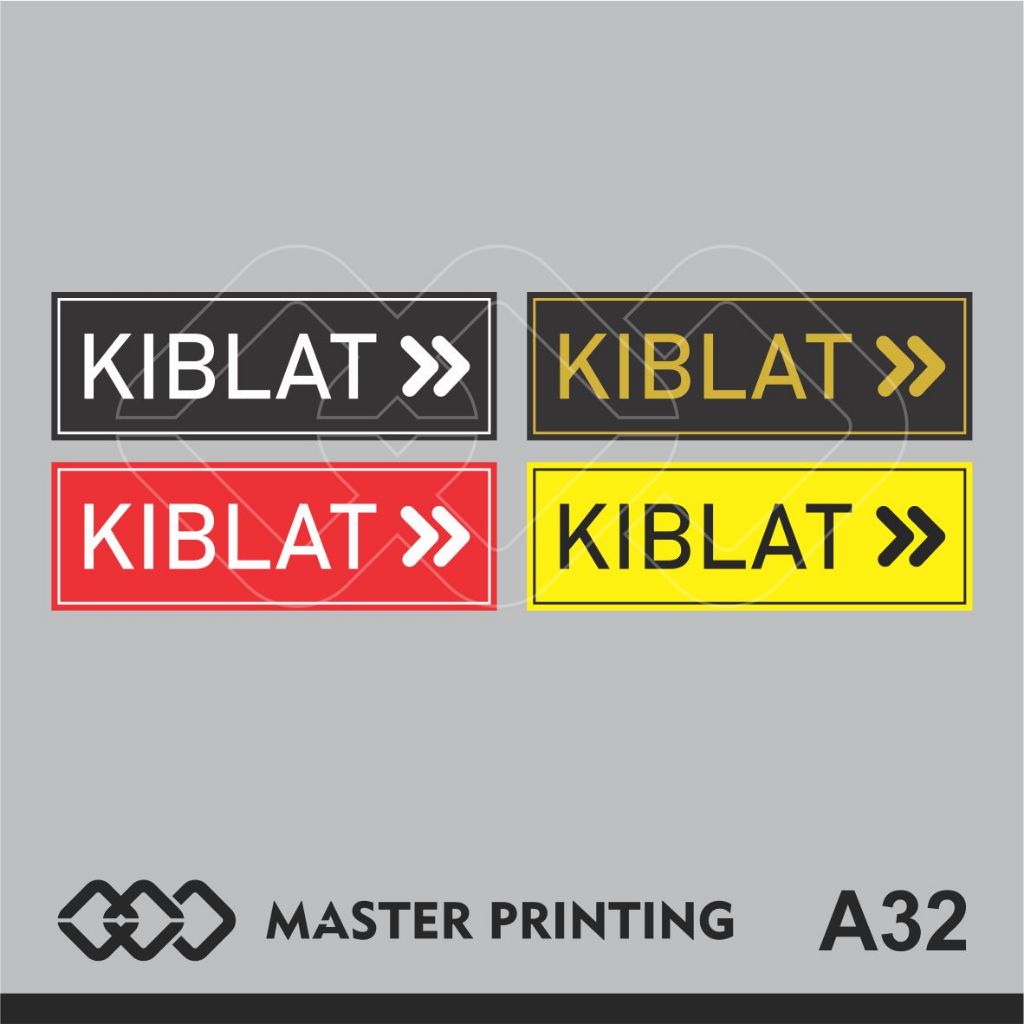 

A32 - Acrylic Sign, Stiker Akrilik Arah Kiblat, Tahan Air, Termurah, dan Bisa Custom