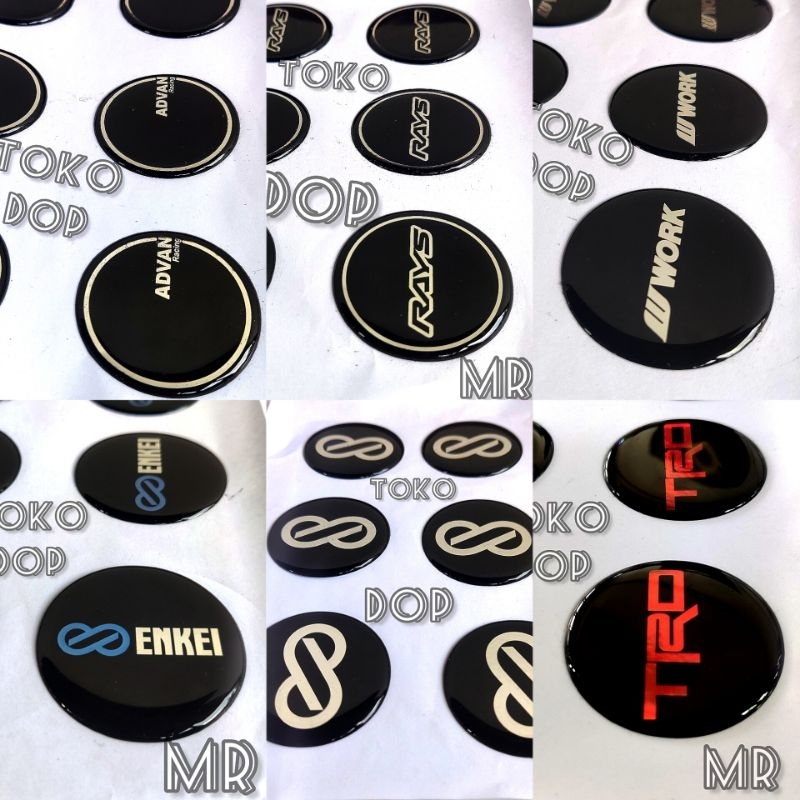 

SATU PCS STIKER TIMBUL HSR SSR ENKEI DIAMETER 5.5 CM 55 MM UNTUK DOP VELG AKSESORIS MOBIL