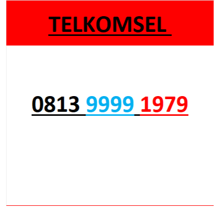 Nomor cantik telkomsel 4G 5G seri tahun 1979 0B13 9999 1979 r7000