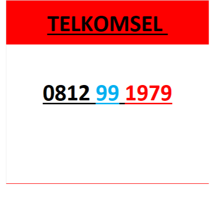 Nomor cantik telkomsel 4G 5G seri tahun 1979 0B12 99 1979 r10000