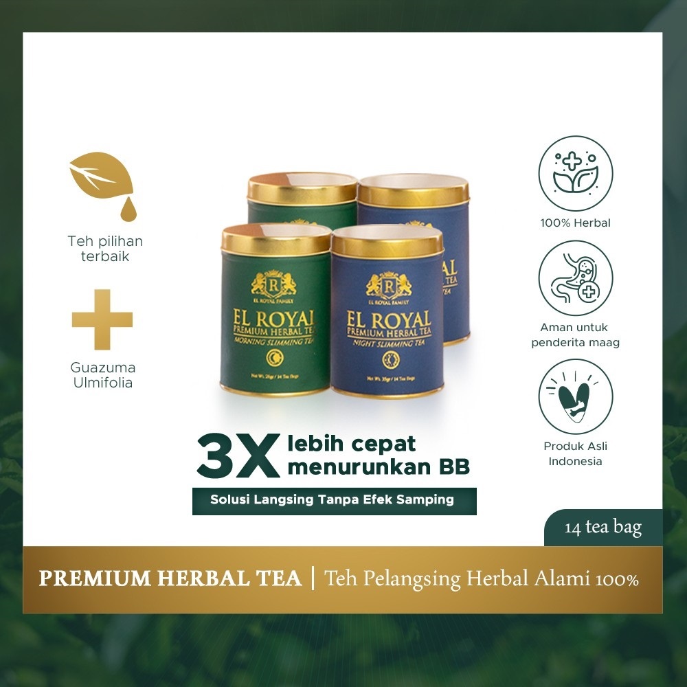 

El Royal Premium Herbal Tea (2 Paket) | 2 Morning Slimming Tea - 2 Night Slimming Tea