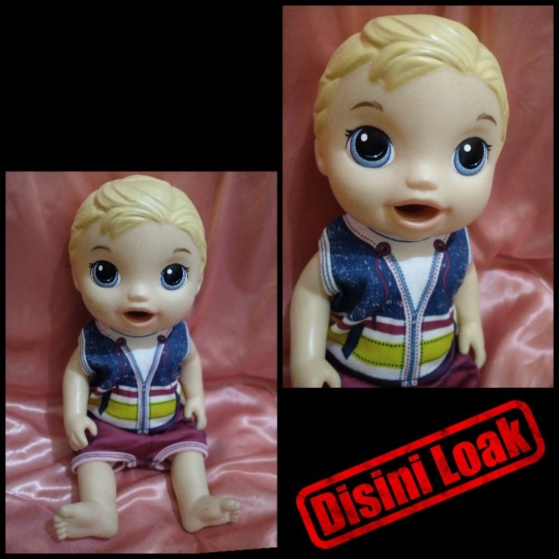 Baby alive boy Luke original hasbro mainan second seken toy anak sultan bisa pipis pup makan minum o