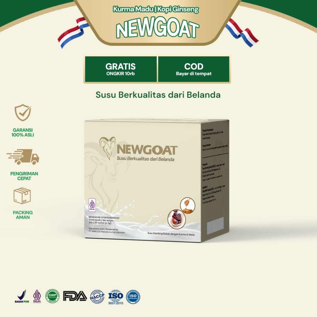 

Newgoat Kurma Madu – Susu Kambing berkualitas dari Belanda