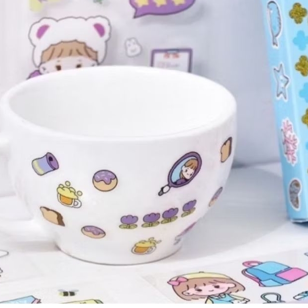 

1 Pack Isi 100 Lembar Pcs Stiker Box Merk Senmu Sen Mu Momo Stiker Set