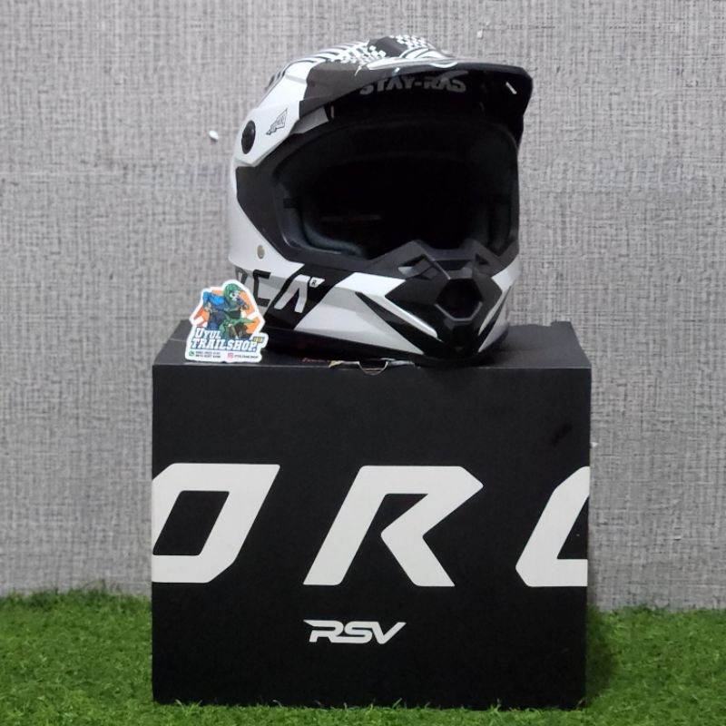 HELM TRAIL SUPERMOTO RSV ORCA VORTEX ORIGINAL SIZE  L SECOND