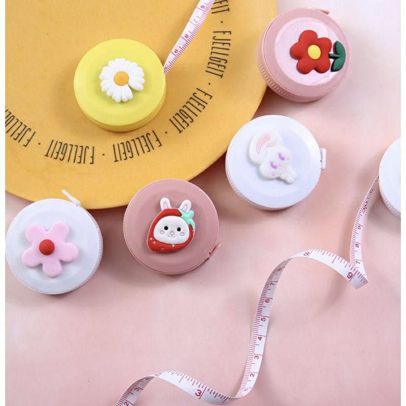 Meteran Gulung Mini Karakter Warna Vintage (panjang 150cm) / Meteran Baju