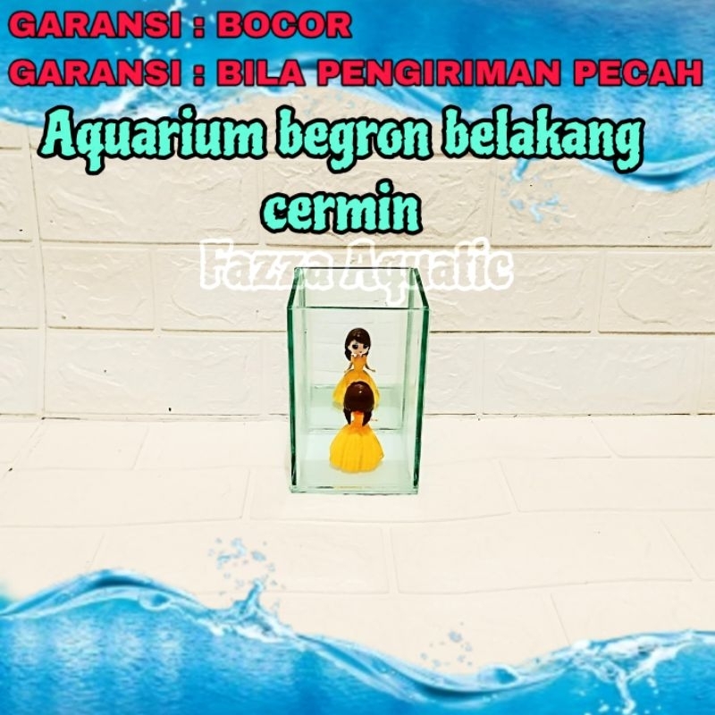 Aquarium Begron Belakang Cermin Akuarium Custom Kaca Tebal 5 Mili Soliter Bisa Request Ukuran